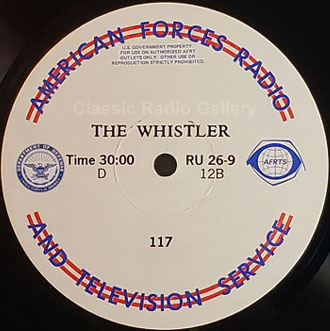 The Whistler radio transcription disc